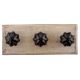 Black Daffodil Ceramic Flower Wooden Hooks